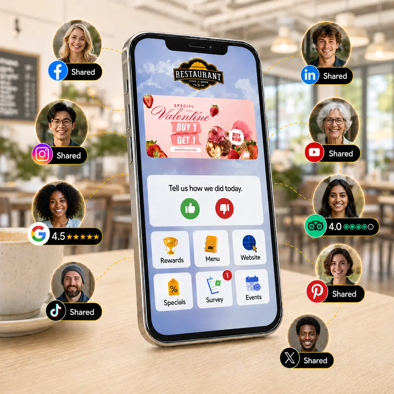 Guest feedback leading to repeat visits and referrals